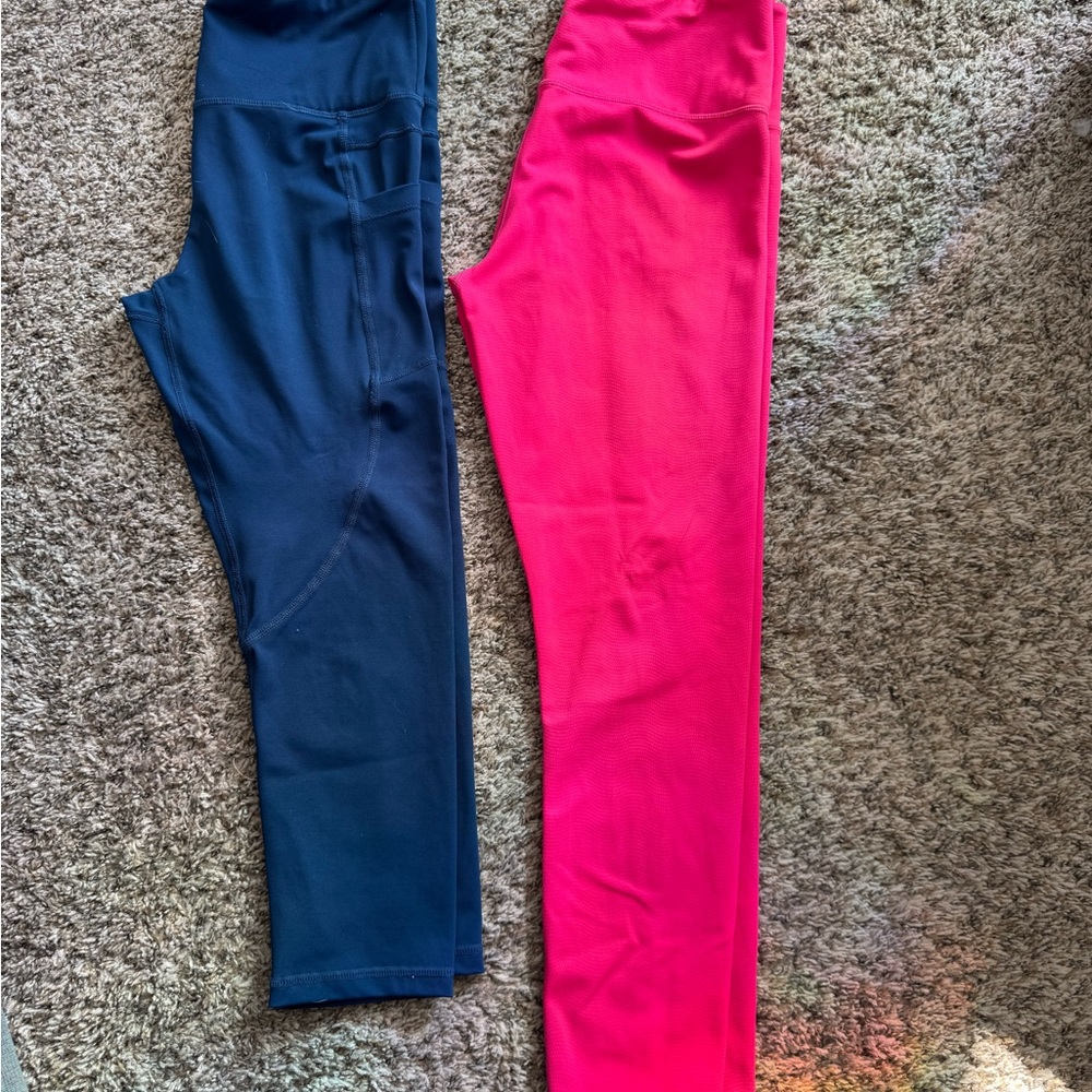 Women's Navy and Pink Leggings